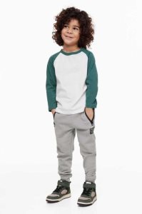 Pantalones Jogger H&M 2-pack Niños Negros Grises | 231589ODN