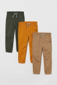 Pantalones Jogger H&M 3-pack twill Niños Kaki Verdes | 472961DME