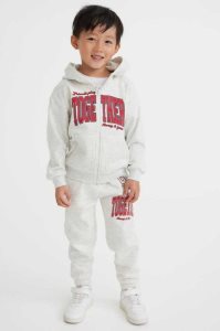 Pantalones Jogger H&M Printed Niños Grises Claro | 450236WYV