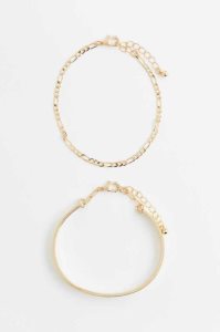 Pulsera H&M 2-pack Mujer Dorados | 704512BCI