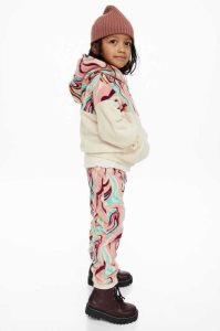 Ropa De Abrigo H&M 2-piece Patterned Fleece Set Niños Beige Claro Rosas | 739582QBK