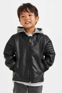 Ropa De Abrigo H&M Encapuchado Jacket Niños Negros Grises Claro | 872064HTZ