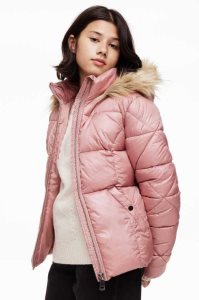 Ropa De Abrigo H&M Encapuchado Puffer Jacket Niños Rosas | 597382HIC