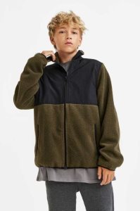 Ropa De Abrigo H&M Fleece Jacket Niños Kaki Oscuro Verdes Negros | 612354NFB