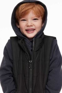 Ropa De Abrigo H&M Puffer Vest Niños Negros Azules | 075243HFD