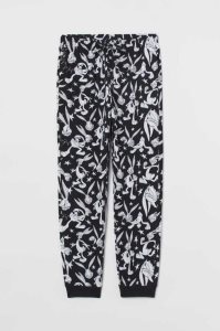 Ropa De Casa H&M Patterned Pajama Pants Hombre Negros | 574938EVU