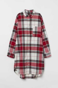 Ropa De Dormir H&M Flannel Nightshirt Mujer Rojos | 435628ZCM