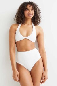 Ropa De Playa H&M Acolchado Bikini Top Mujer Blancos | 524896ZVG