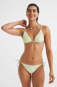 Ropa De Playa H&M Acolchado triangle bikini top Mujer Amarillos | 568149GHV