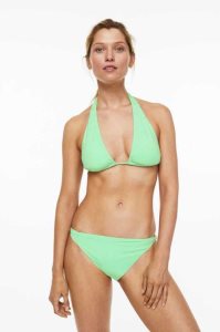 Ropa De Playa H&M Acolchado triangle bikini top Mujer Verdes | 758312JGH