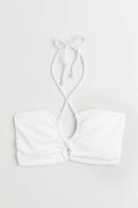 Ropa De Playa H&M Bandeau Bikini Top Mujer Blancos | 017365BQE