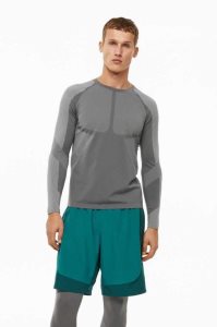 Ropa Deportiva H&M DryMove Seamless top Hombre Grises | 542789LXY