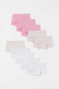 Ropa Interior H&M 10-pack Algodon Boxer Briefs Niños Morados Claro Rosas Claro Blancos | 690871YUP