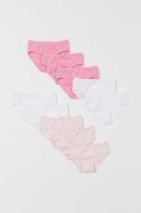 Ropa Interior H&M 10-pack Jersey Briefs Niños Rosas Claro Grises Claro | 025874PLR