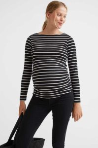 Ropa de Premamá H&M MAMA Long-sleeved Algodon Top Mujer Creme | 250849HVZ