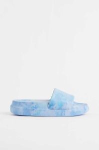 Sandalias de Diapositivas H&M Mujer Azules Claro | 479021EMT