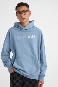 Sudadera Con Capucha H&M Printed Niños Azules Claro | 312659XQZ