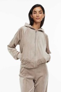 Sudadera Con Capucha H&M Velour Encapuchado Jacket Mujer Grises Marrom | 267581BVP