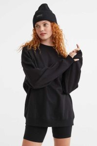 Sudaderas H&M Oversized Mujer Negros | 589147RCP