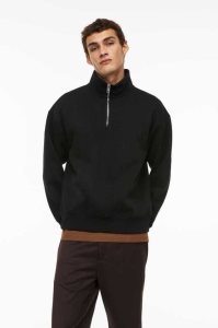 Sudaderas H&M Relaxed Fit Half-zip Hombre Beige Oscuro | 912473MHP