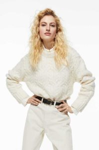 Suéteres H&M Cable-knit Mujer Creme | 261470NCG