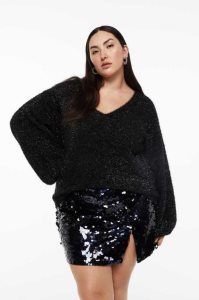 Suéteres H&M Glittery Mujer Azules Oscuro | 813067UZW