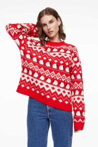 Suéteres H&M Jacquard-knit Mujer Grises Claro | 403189FHR