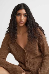 Suéteres H&M Knit Algodon Cardigan Mujer Beige Oscuro | 986324IEP