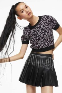 Suéteres H&M Knit Crop Top Mujer Negros | 263714IKO