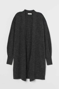 Suéteres H&M Long Cardigan Mujer Grises Oscuro | 185749KYU