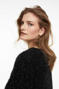 Suéteres H&M Oversized Fluffy Mujer Negros | 702394ZNG