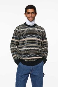 Suéteres H&M Regular Fit Jacquard-knit Hombre Negros | 179405MGO