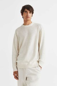 Suéteres H&M Relaxed Fit Hombre Creme | 479638MVN