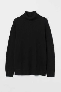 Suéteres H&M Relaxed Fit Turtleneck Hombre Negros | 324658BIE