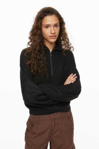 Suéteres H&M Rib-knit Half-zip Mujer Azules Claro | 108652HMO