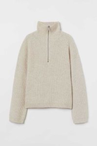 Suéteres H&M Rib-knit Half-zip Mujer Azules | 195830RLG