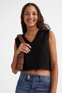 Suéteres H&M Rib-knit Vest Mujer Rosas | 759620BVR