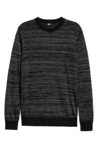 Suéteres H&M Slim Fit Fine-knit Algodon Hombre Negros | 085627KBE