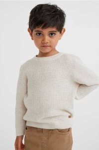 Suéteres H&M Waffle-knit Algodon Niños Beige Blancos | 726409JOD