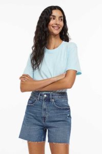 Tops H&M Algodon T-shirt Mujer Rosas | 926073TLN