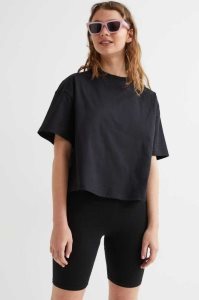 Tops H&M Boxy T-shirt Mujer Morados Claro | 792106MXG