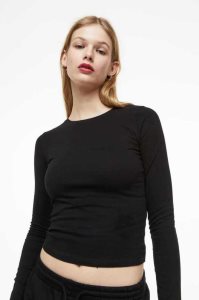 Tops H&M Corta Jersey Mujer Blancos | 698405TPJ