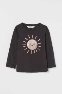 Tops H&M Estampados-design Niños Grises Oscuro | 256738VER