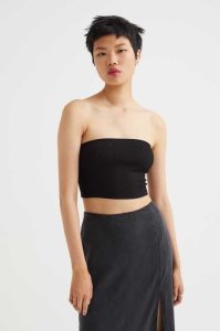 Tops H&M Jersey Crop Tube Mujer Naranjas | 514362TAO