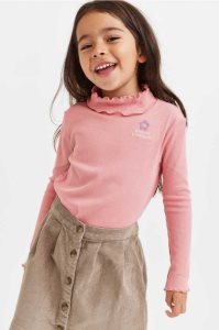 Tops H&M Long-sleeved Acanalado Niños Verdes | 297865SPX