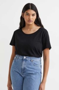 Tops H&M Modal-blend T-shirt Mujer Negros | 509724LEU