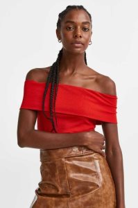 Tops H&M Off-the-shoulder Mujer Rojos | 647089TUX