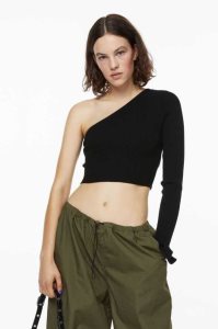 Tops H&M One-shoulder Rib-knit Mujer Morados | 807153SYF