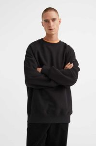 Tops H&M Oversized Fit Sweatshirt Hombre Negros | 173685ZRB