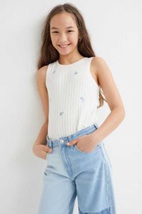 Tops H&M Rib-knit Niños Morados Claro | 497368OZI